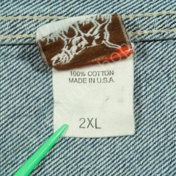 Vintage Pointer Brand Union AFL CIO NYC Trucker Jacket Mens 2XL Denim 1980s USA - Picture 8 of 9